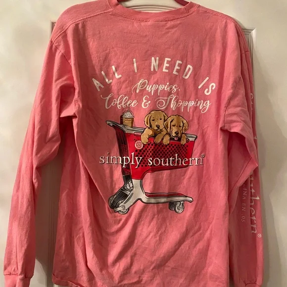 Simply Southern Pink Long Sleeve Shirt - Picture 2 of 4